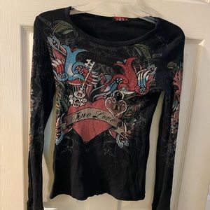 Very Nice T Party Thermal Long Sleeve Top With Lots Of Detail Size Small 💕❤️💕